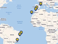 Mapa plavby