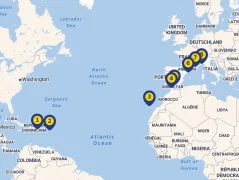 Mapa plavby
