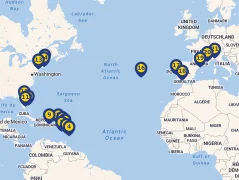 Mapa plavby