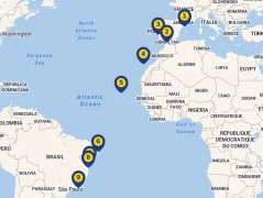 Mapa plavby