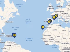 Mapa plavby