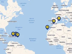 Mapa plavby