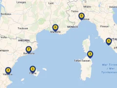 Mapa plavby