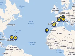 Mapa plavby